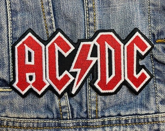 AC/DC ACDC Lightning Bolt Embroidered Sew-on Patch Australian Rock ...
