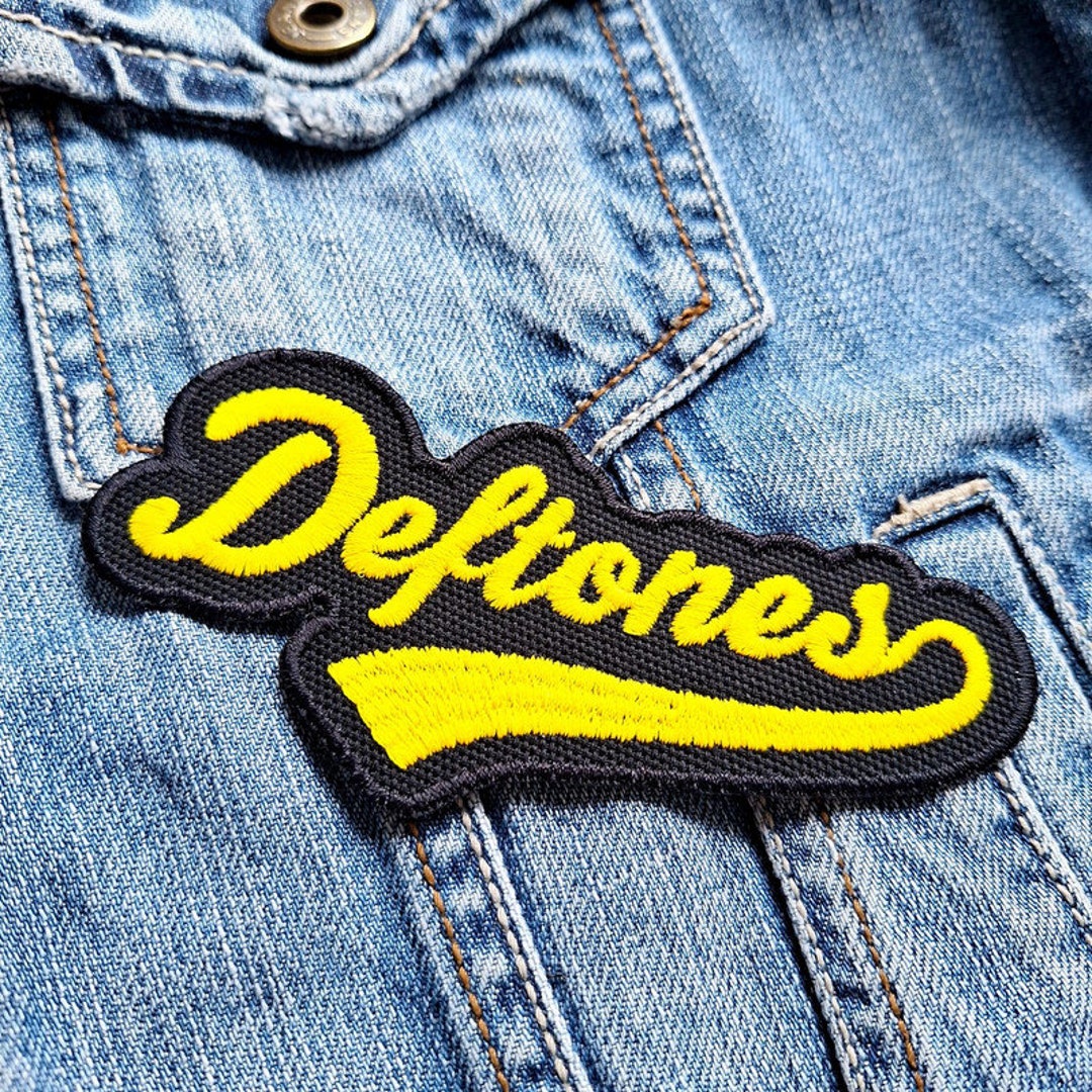 Deftones Yellow Die Cut Embroidered Patch Badge Applique Iron On Etsy