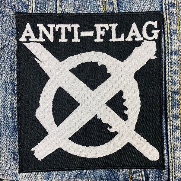 Anti Flagge Rot gestickt Aufnäher Badge Applikation Aufbügler