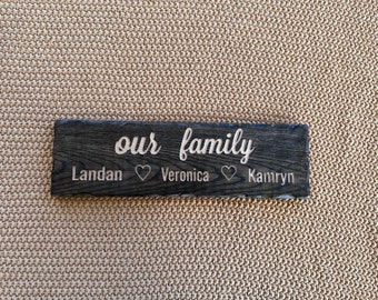 Family Sign, Custom Family Sign, Our Family Sign