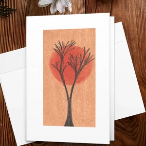 Pacote de 10 cartões de felicitações em branco com envelopes grátis - Arte original: aniversários, inauguração de casa, agradecimento - Ideia de presente exclusiva - Arte desenhada à mão