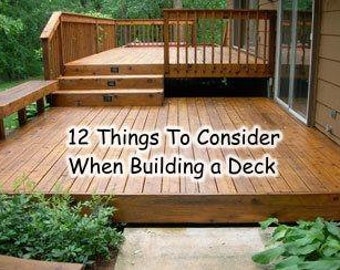 12 Things To Consider When Building a Deck