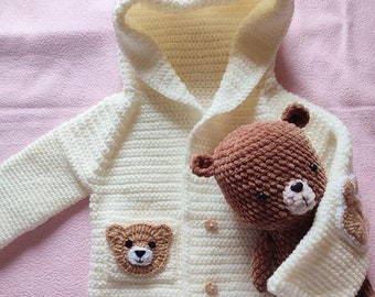 Teddy bear children's cardigan