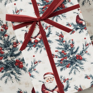 Carta da regalo di Babbo Natale - Carta da regalo di alta qualità, collezione natalizia, design vintage, motivo divertente, regalo festivo, carta da regalo per le feste