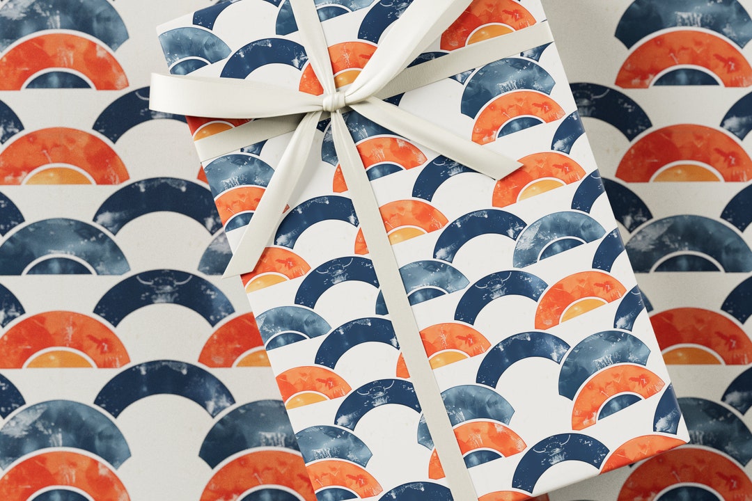 Block Print Wrapping Paper Premium Gift Wrap, Block Print Collection