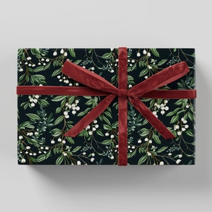 Carta da regalo Vischio - Collezione Natalizia, Regalo Festivo, Carta da regalo di alta qualità, Design Vintage, Carta da regalo per le feste