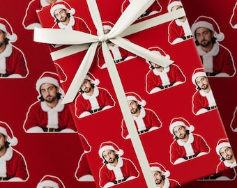 Noah Khan Weihnachtsmann-Geschenkpapier – Lustige Kollektion, Weihnachtsedition, Geschenkpapier