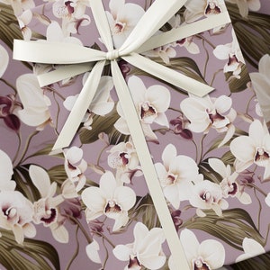 Carta da regalo per orchidee - Confezione regalo premium, collezione floreale, fiori, design unico, regalo moderno, rosa, bianco e verde