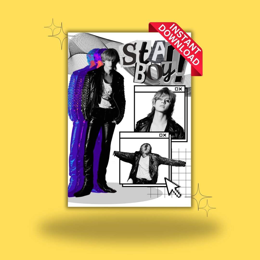 V taehyung BTS starboy 3in1 Printable Binder Cover, Filler, Divider ...