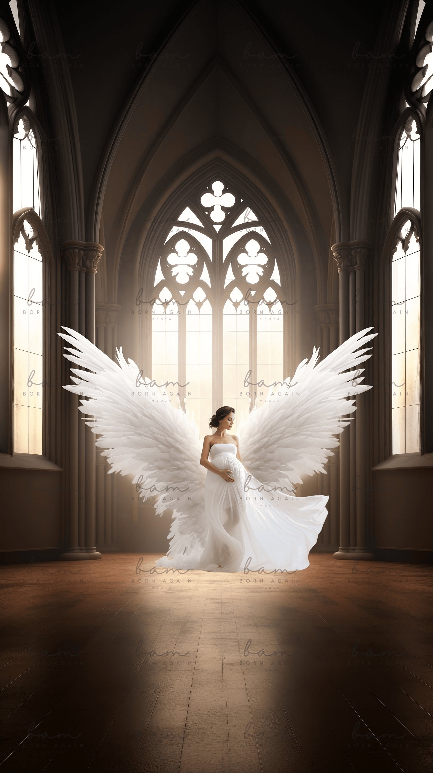 16 X Beautiful Church Angel Wings Digital Backdrops, Digital Backdrop ...