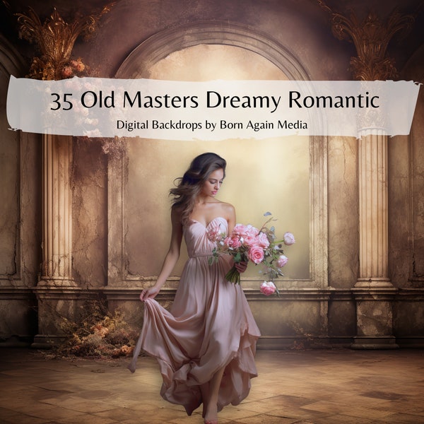 20 x Old Masters Dreamy Romantic Digital Backdrops, Digital Backdrop for Photography, Studio Backdrops, Maternity Backdrop Overlays