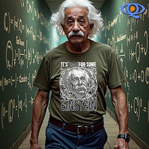 アインシュタインのTシャツ | 天才科学者のアート | 科学と物理学のファンへの贈り物