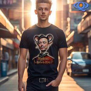 Musk Rat T-shirt | Elon Musk Satire Art | Gift for the Politically Aware
