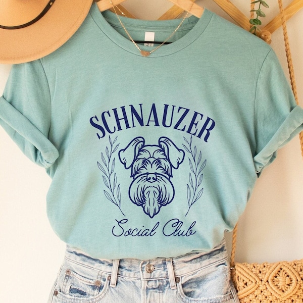 Schnauzer Social Club Dog Shirt, Social Club T Shirt, Mother's Day Shirt, Dog Mom Gift, Gift for Her, Dog Social Club Tee, Dog Lover Shirt