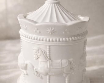 Recuerdo personalizado de carrusel de yeso / Recuerdo de bautizo, recuerdo de bautismo / regalo para baby shower