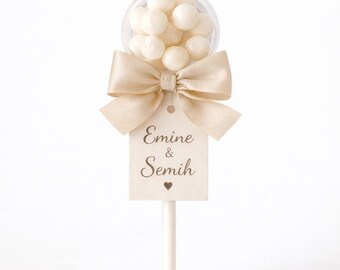 Recuerdo de boda minimalista / Recuerdo de bola de caramelo personalizada / Regalo elegante para invitados / Recuerdo para despedida de soltera / Recuerdo de esfera de caramelo acrílica