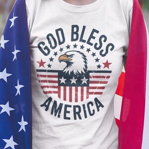 God Bless America Shirt for 4th of July USA Flag T-shirt Gift for Independence Day Christian American Shirt Religious Gift Coffee mug lover