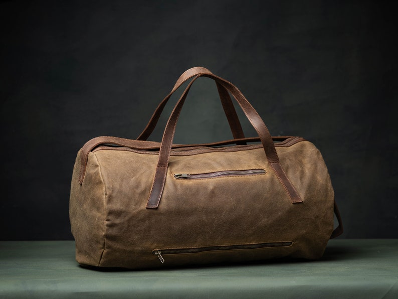 Zippered Pockets on a Duffel Bag with Shoes Compartment