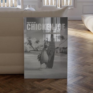 Movie Print of Surf&#39;s Up Black and White, Unframed A4/A3/A2, Wall Art, Home Poster, Colourful Home Decor