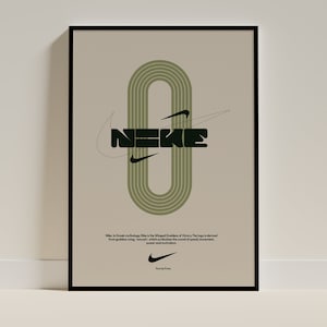 Vintage Nike Running Track Poster Custom , Unframed A4/A3/A2, Wall Art, Home Poster, Colourful Home Decor