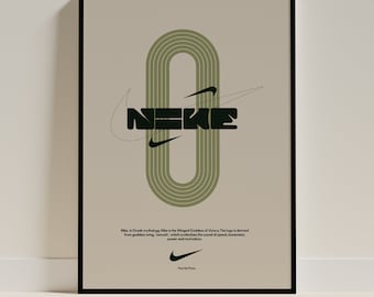 vintage Nike Running Track Poster personnalisé, non encadré A4/A3/A2, Art mural, Affiche maison, Décoration intérieure colorée