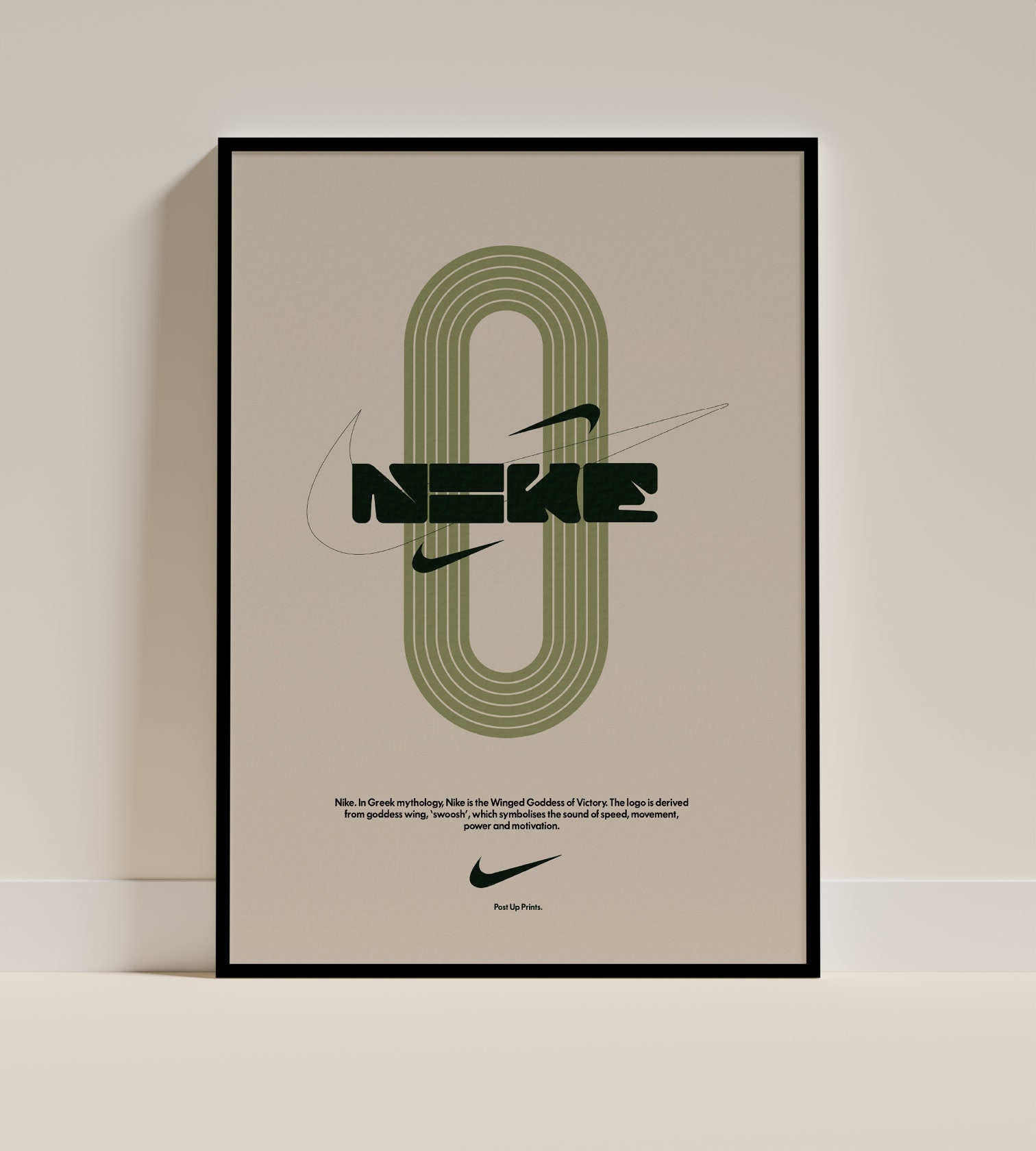 Vintage Nike Running Track Poster Custom , Unframed A4/A3/A2, Wall Art ...