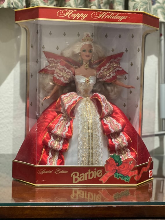 1997 Happy Holiday Special Edition Barbie Doll, Blonde, NIB, 10th