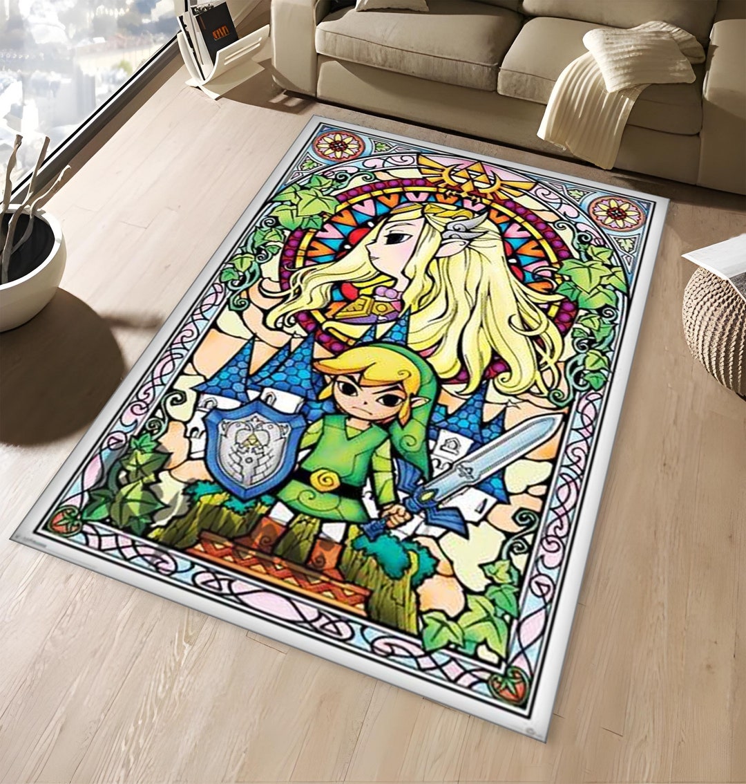 Zelda Rug Legend of the Zelda Zelda Pattern Rug Game Etsy Canada