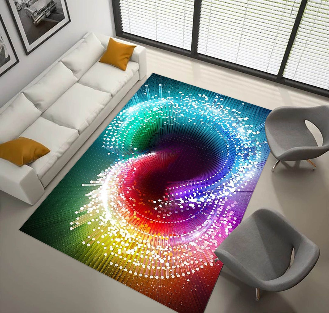 Vortex Vortex Rug 3D Rug Illusion Illusion Rug Color Rug Etsy
