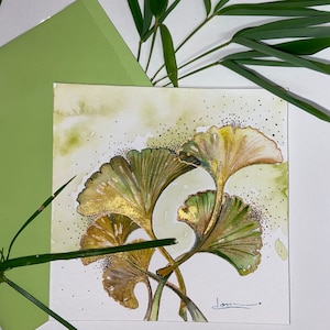 Carte aquarelle, carte postale, carterie d'art, pièce unique, carte postale, carte fait main, carte de voeux, anniversaire, fête des mères