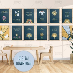 Motivational Positive Quote Print Bundle Wonderful World Any Room Decor ...