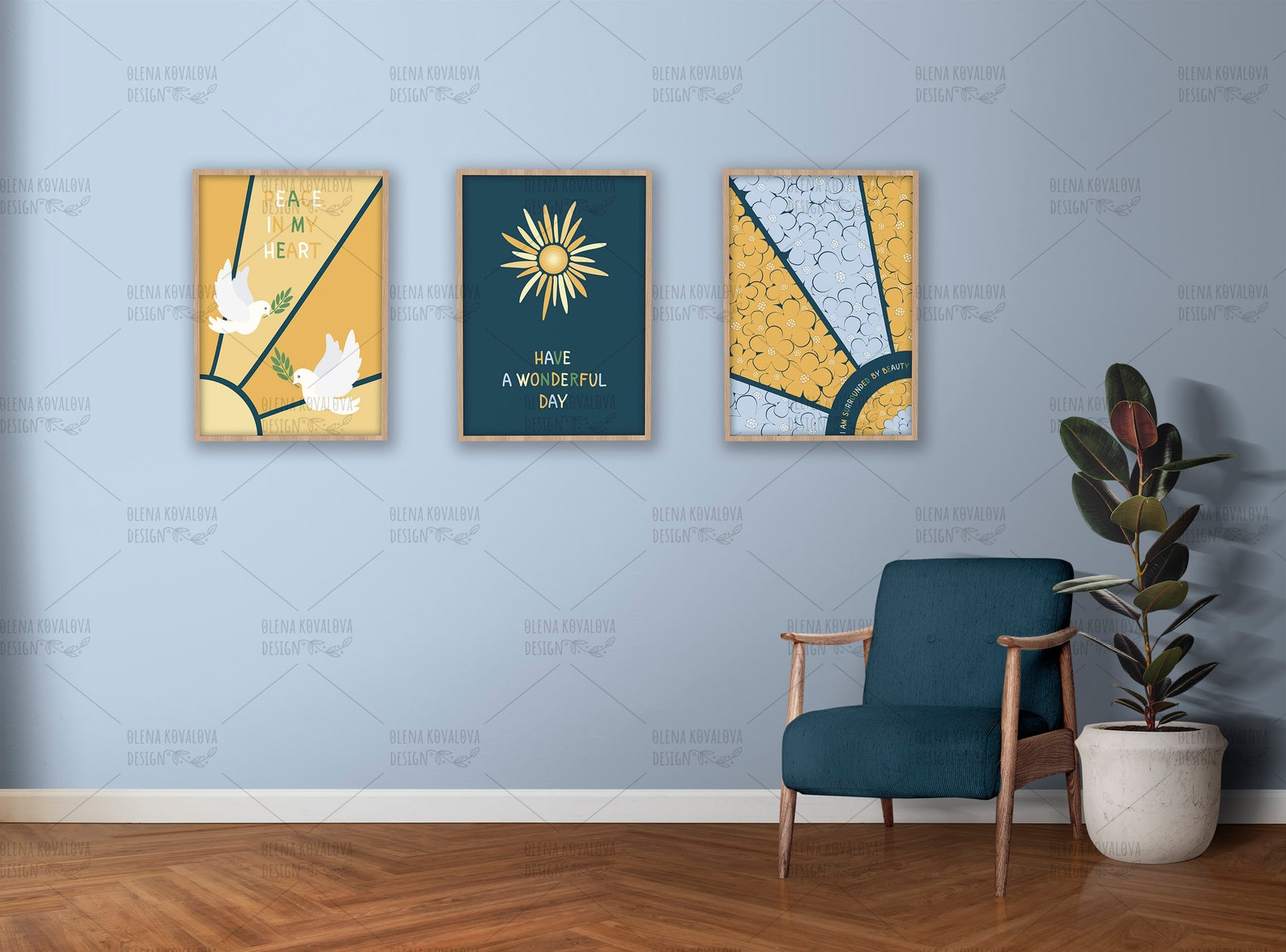 Motivational Positive Quote Print Bundle Wonderful World Any Room Decor ...