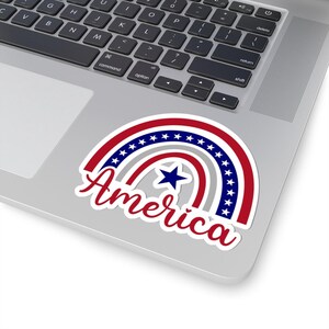 Patriotic America Stickers: 4th of July, Laptop, Water Bottle