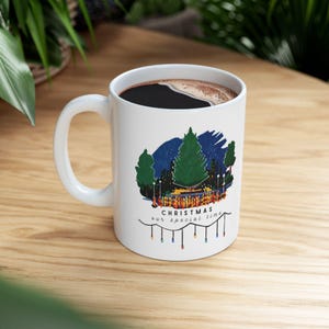Christmas Ceramic Mug, Festive Holiday Coffee Cup, Xmas Tea Mug, Seasonal Hot Cocoa Cup, Gift for Christmas Lover
