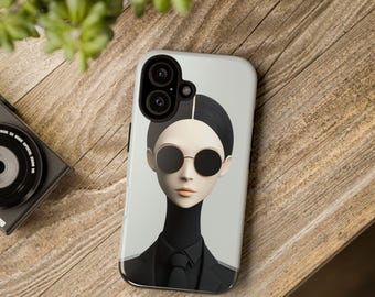 Edgy Portrait Phone Case: Chic Protective Smartphone Cover