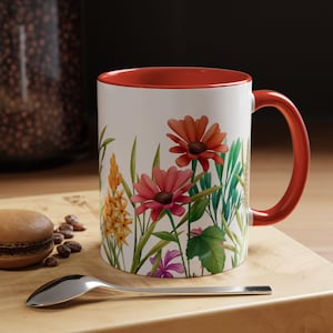 Floral Coffee Mug: Vibrant Garden Design, 11oz or 15oz