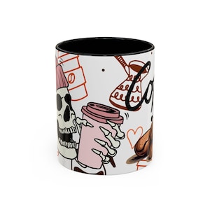 Skull Coffee Mug: Unique Halloween Kitchen Decor (11oz & 15oz)