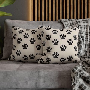 Paw Print Pillowcase: Soft Polyester Pet Lover Home Decor