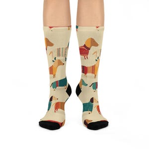 Cute Animal Socks - Cozy Crew Socks, Adorable Printed Hosiery, Warm Animal Design Footwear, Novelty Ankle Socks, Fun Critter Pattern