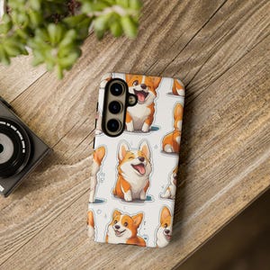 Funda para teléfono Corgi: fundas resistentes para amantes de los perros, accesorios adorables para mascotas, regalos divertidos, ideas para cumpleaños y fiestas.