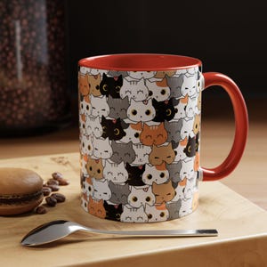 Cute Cat Print Coffee Mug - Ideal for Cat Lovers, Gift for Birthdays, Home Decor, Pet Themed, Animal Lover&#39;s Mug, Fun Kitchenware