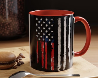 USA Flag Coffee Mug: Patriotic Gift for Military Families