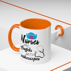 Nurse Appreciation Coffee Mug - Inspirational Gift for Healthcare Workers, Best Friend, Nurse Gifts, Fun Stethoscope Design, 11oz & 15oz