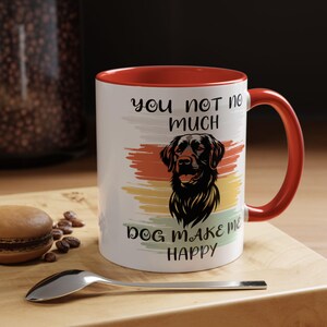 Accent Coffee Mug with Dog Design - Perfect Gift for Dog Lovers, Pet Owners, Birthday, Coffee Enthusiasts, Animal Lovers
