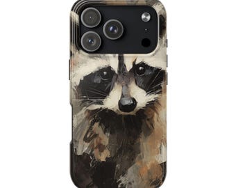 Raccoon Tough Phone Case - Durable Animal Print Cover, Protective Wildlife Case, Nature Lover Gift, Rugged Outdoors Phone Accessories, Cute