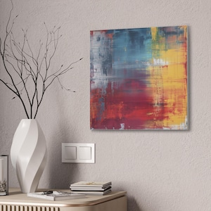 Vibrant Abstract Canvas Print: Modern Colorful Wall Art, Home Decor