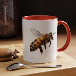 Bienen-Kaffeetasse: Lebendiges Küchendekor, Geschenk für Naturliebhaber