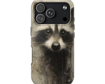 Raccoon Tough Phone Case - Protective Animal Cover, Cute Wildlife Design, Durable Phone Accessory, Gift for Raccoon Lovers, Unique Animal
