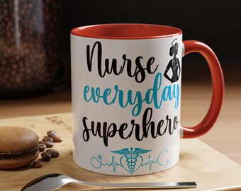 Mug super-héros infirmière : cadeau de remerciement pour les travailleurs de la santé