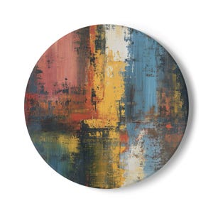 Abstract Ceramic Coaster Set: Vibrant Art Home Decor